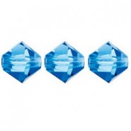 Preciosa MC Bicone 4mm beads Sapphire 30050